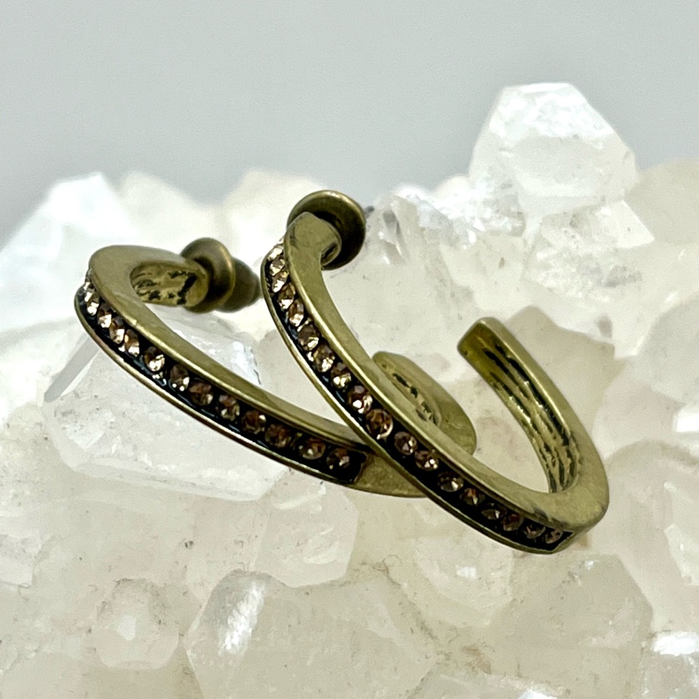 Elegant Bronze Toned Hoop Earrings
